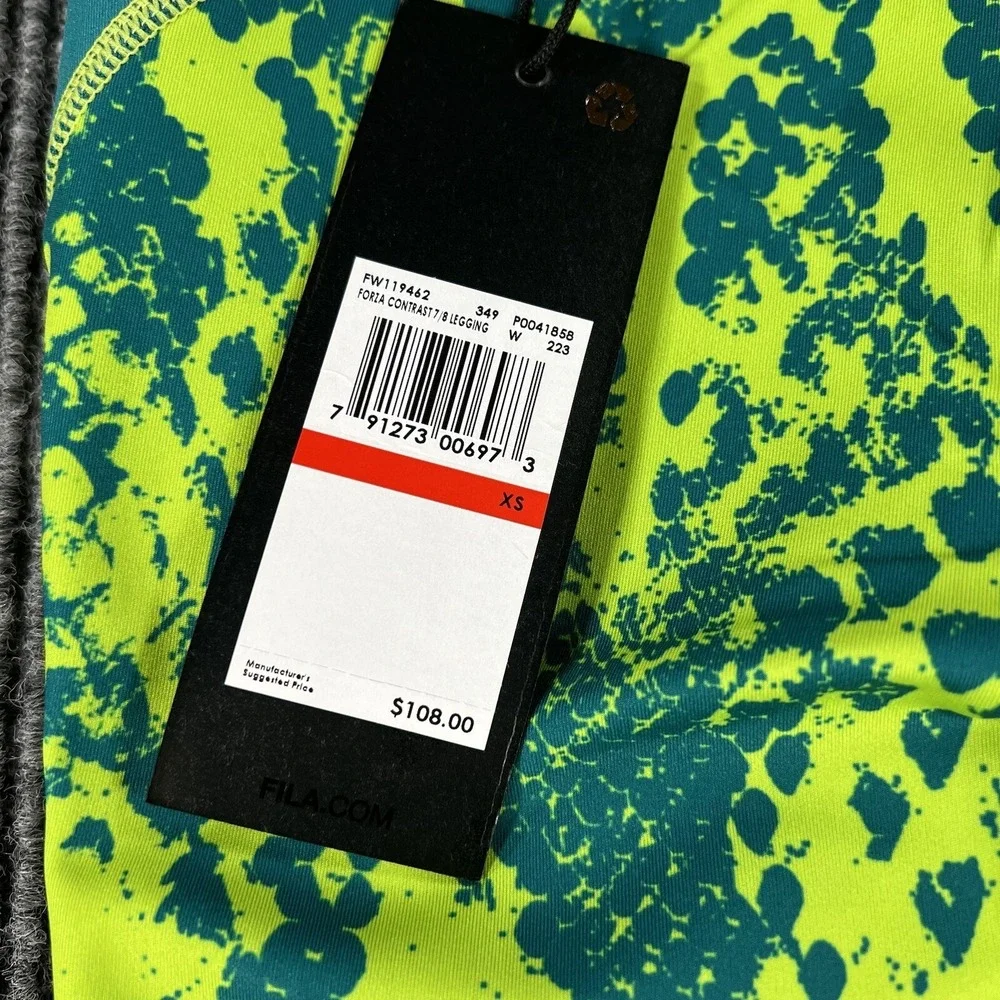 FILA Forza 7/8 Leggings‎ Womens XS Extra Small New With Tags Athletic Stretch